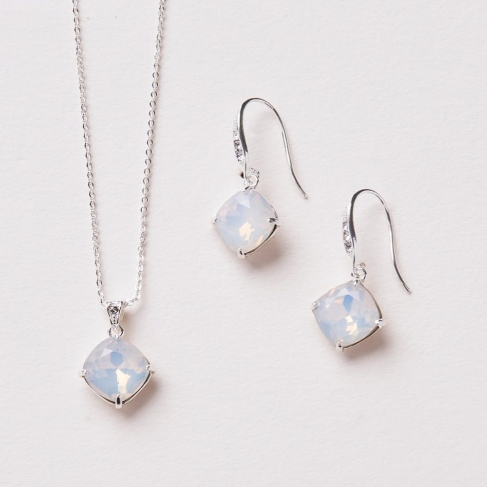 Opal earrings and necklace set